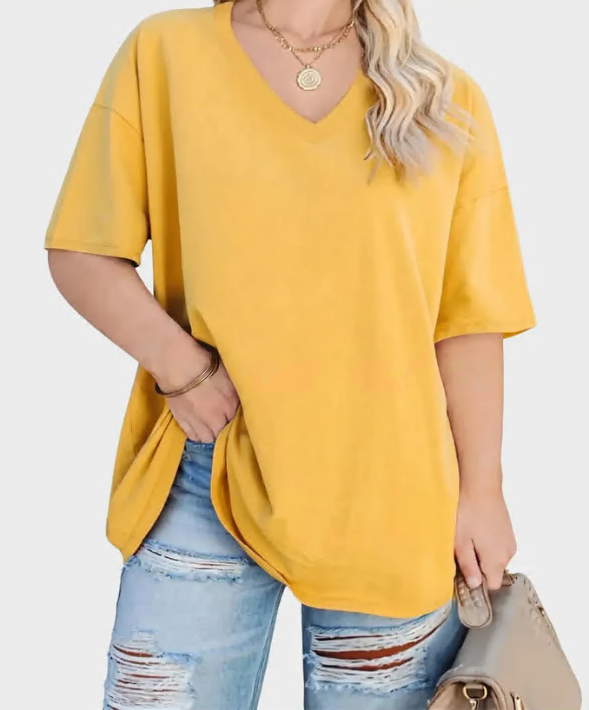 【LAST DAY SALE】Women's V Neck T Shirts Summer Half Sleeve Tee