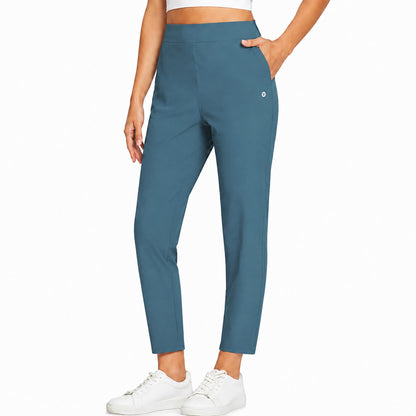 Women's High Waist Stretch Ankle Pants with Pockets – Golf, Work & Casual