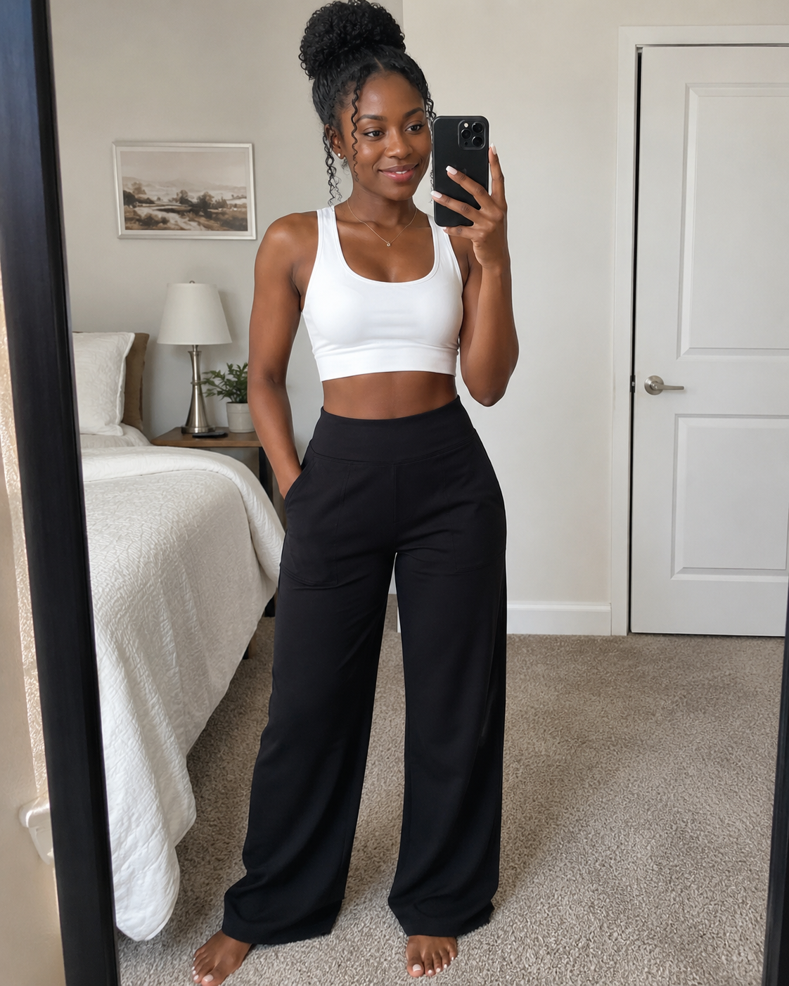 [Last Day Promotion]Women's wide leg pants with pockets