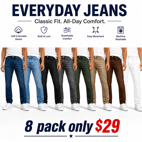 8PACK-Classic regular fit, original cut jeans（fb）