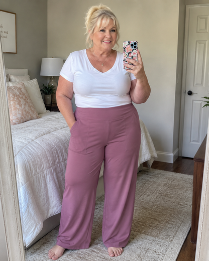 [Last Day Promotion]Women's wide leg pants with pockets