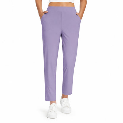 Women's High Waist Stretch Ankle Pants with Pockets – Golf, Work & Casual
