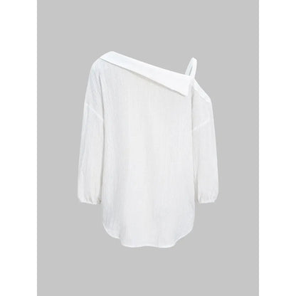 💖Limited Time $24 Bundle Deal💖 – 8pcs Women’s Asymmetric Cold Shoulder Blouse, Elegant Spring Summer Casual Tops