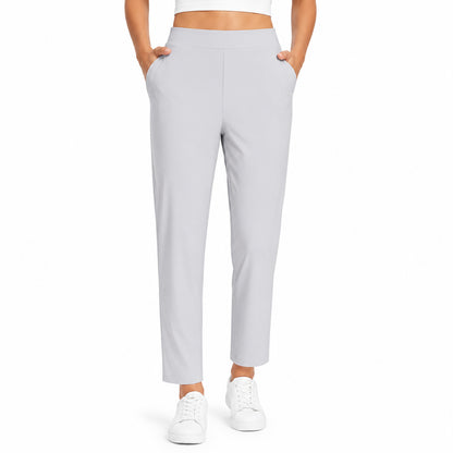 Women's High Waist Stretch Ankle Pants with Pockets – Golf, Work & Casual