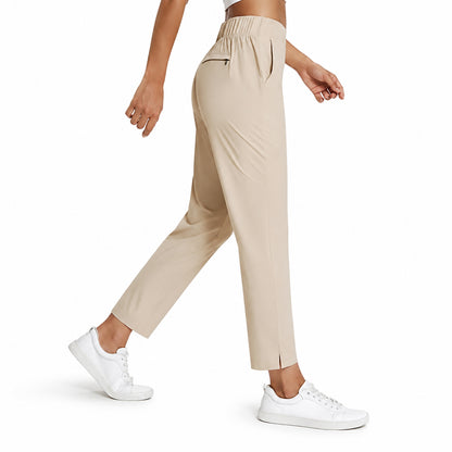Women's High Waist Stretch Ankle Pants with Pockets – Golf, Work & Casual