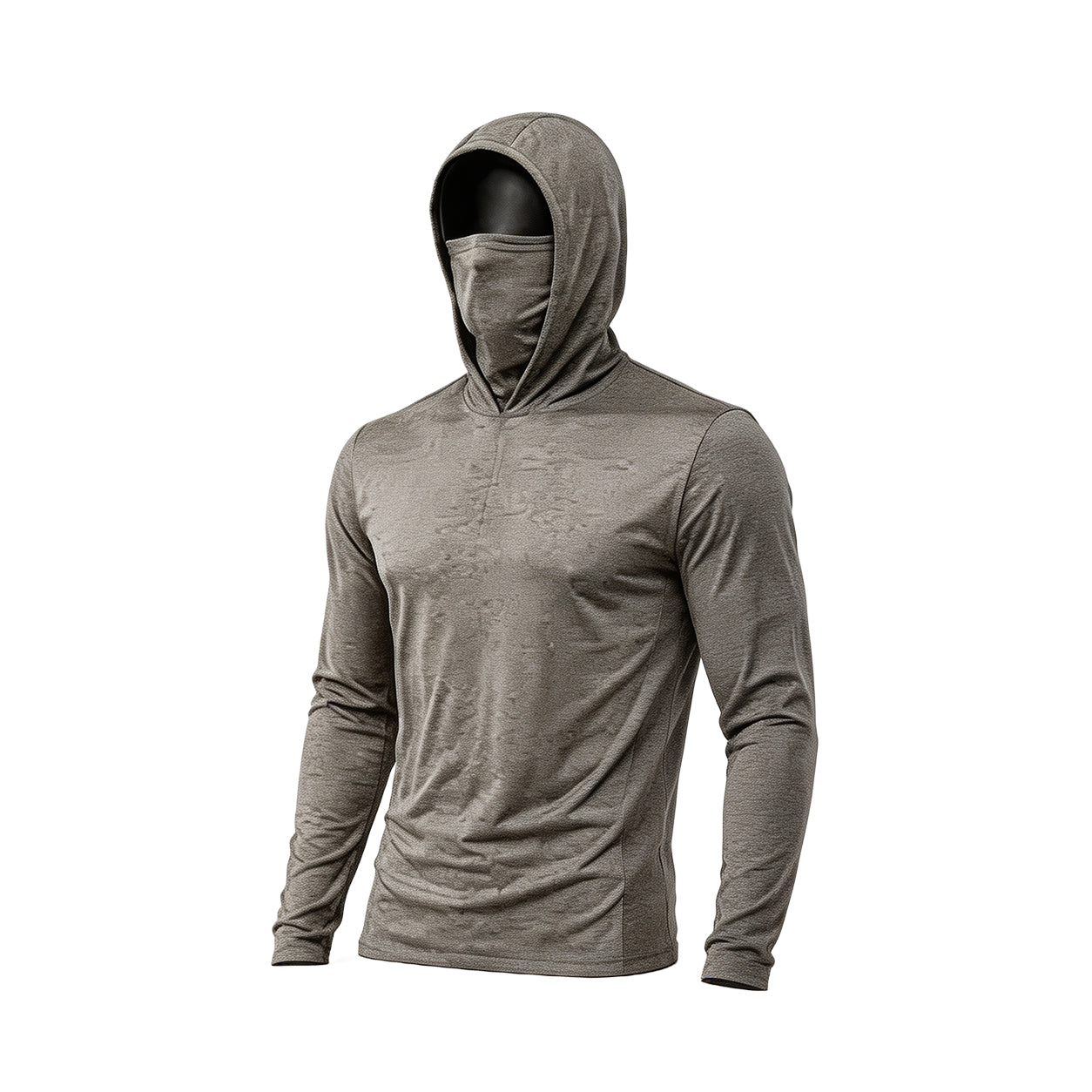 Men's UPF 50+ Long-Sleeve Sun-Protection Hoodie (with Sleeve Pocket and Face Mask)