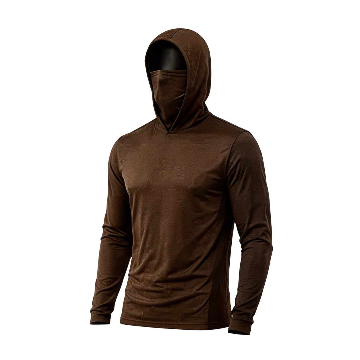 Men's UPF 50+ Long-Sleeve Sun-Protection Hoodie (with Sleeve Pocket and Face Mask)