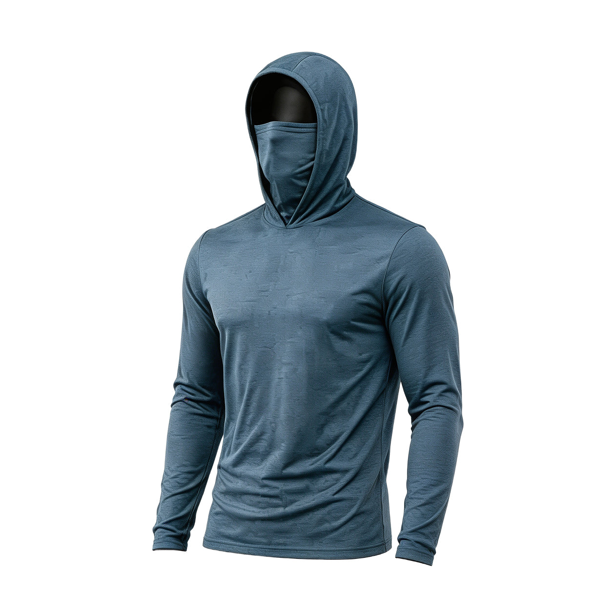 Men's UPF 50+ Long-Sleeve Sun-Protection Hoodie (with Sleeve Pocket and Face Mask)