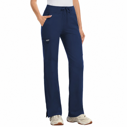 ❤️DEALS FOR YOU-Women's High-Rise Stretch Scrub Pants with Yoga Waistband & Pockets