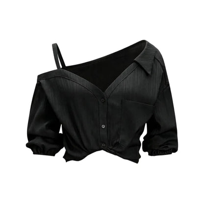 💖Limited Time $24 Bundle Deal💖 – 8pcs Women’s Asymmetric Cold Shoulder Blouse, Elegant Spring Summer Casual Tops