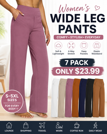 [Last Day Promotion]Women's wide leg pants with pockets