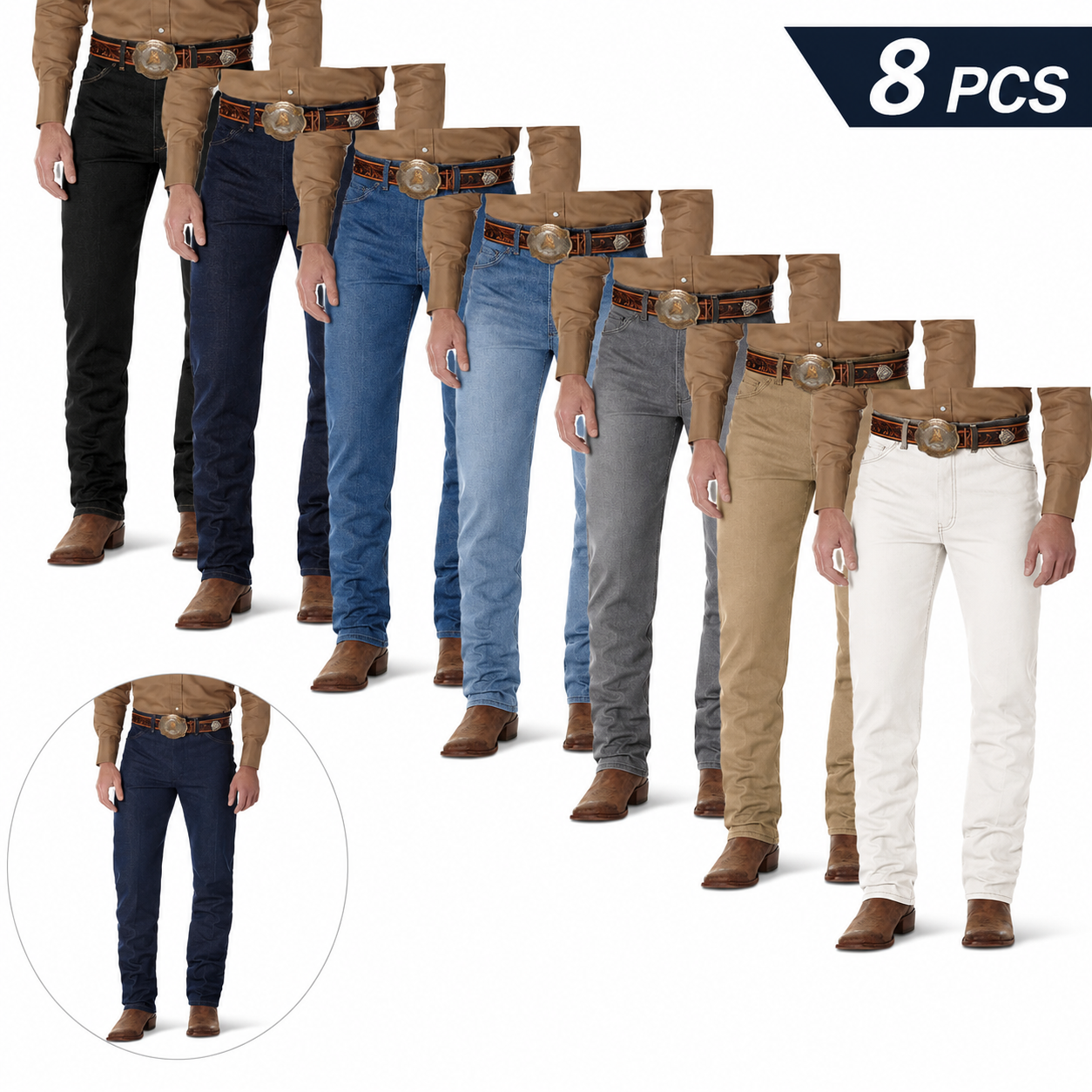 8PACK-Classic regular fit, original cut jeans（fb）
