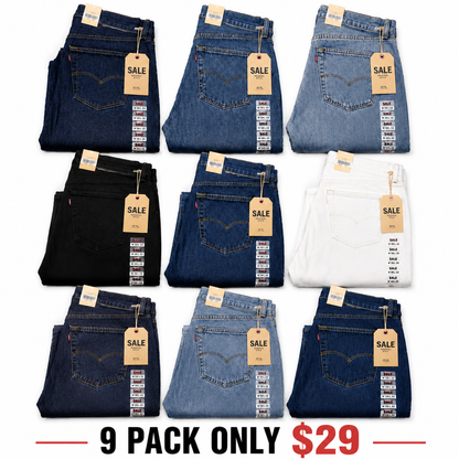 9-Pack Flex Stretch Slim Straight Jeans