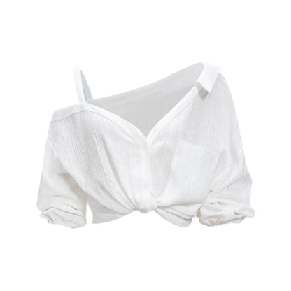 💖Limited Time $24 Bundle Deal💖 – 8pcs Women’s Asymmetric Cold Shoulder Blouse, Elegant Spring Summer Casual Tops