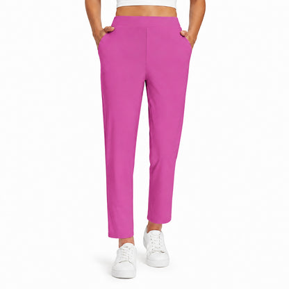Women's High Waist Stretch Ankle Pants with Pockets – Golf, Work & Casual