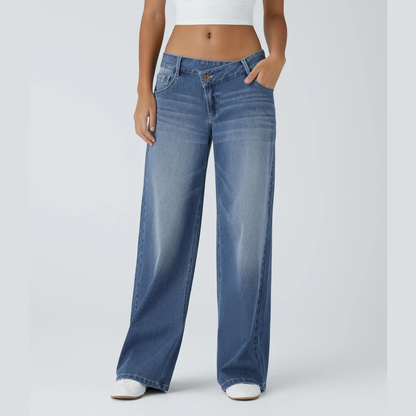 Women's Low Rise Wide Leg Jeans
