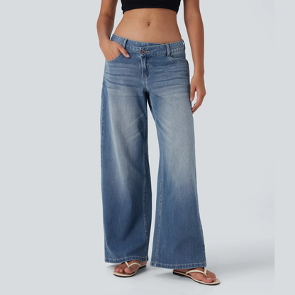 Women's Low Rise Wide Leg Jeans