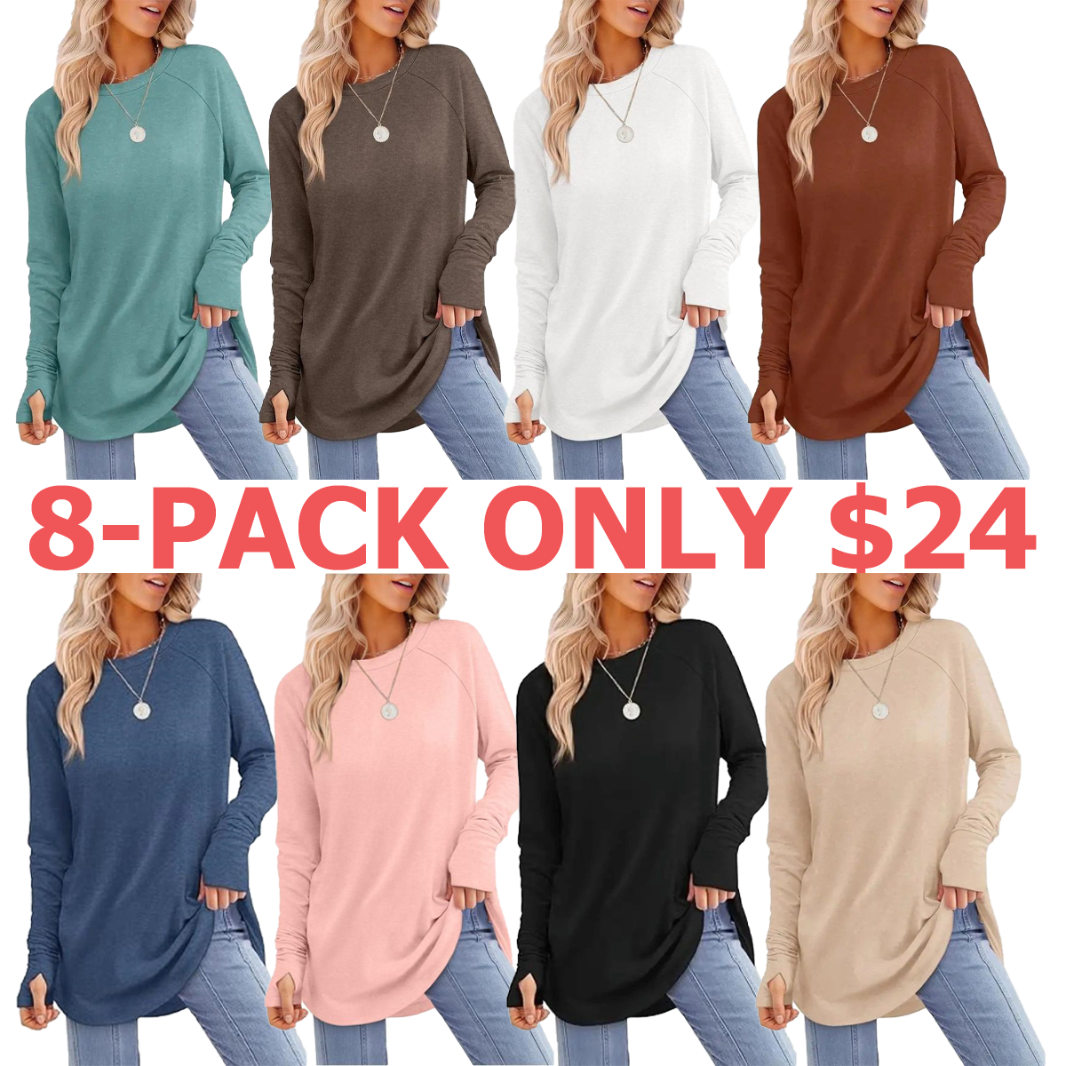 Womens Tunic Tops to Wear with Leggings Long