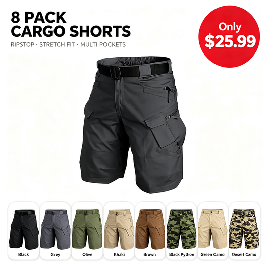 Men‘s Tactical Cargo Shorts – now with stretch, storage, and all‑day comfort