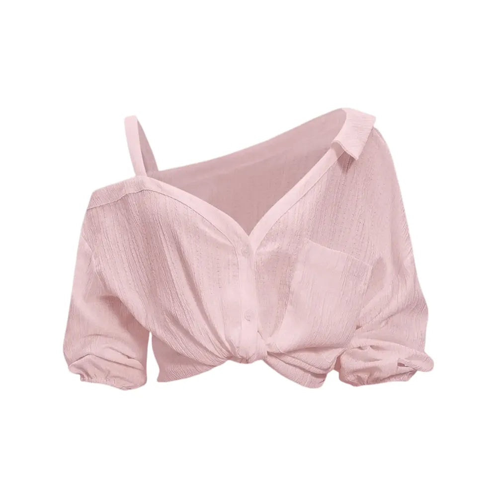 💖Limited Time $24 Bundle Deal💖 – 8pcs Women’s Asymmetric Cold Shoulder Blouse, Elegant Spring Summer Casual Tops