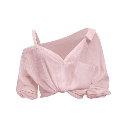 💖Limited Time $24 Bundle Deal💖 – 8pcs Women’s Asymmetric Cold Shoulder Blouse, Elegant Spring Summer Casual Tops
