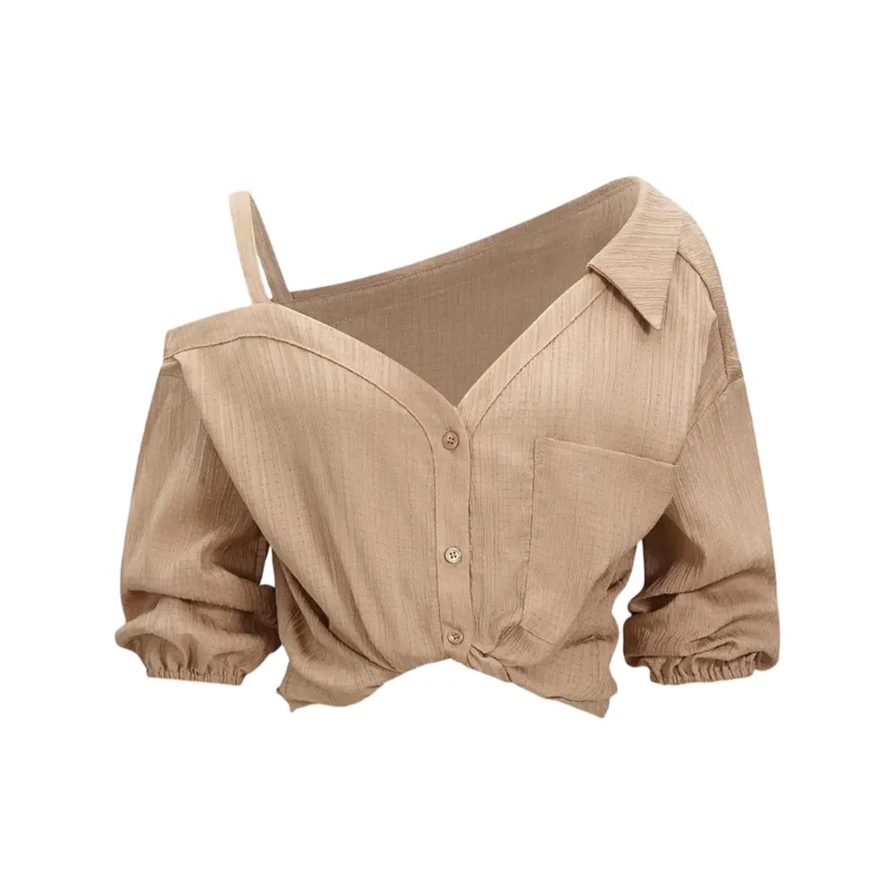 💖Limited Time $24 Bundle Deal💖 – 8pcs Women’s Asymmetric Cold Shoulder Blouse, Elegant Spring Summer Casual Tops