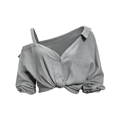 💖Limited Time $24 Bundle Deal💖 – 8pcs Women’s Asymmetric Cold Shoulder Blouse, Elegant Spring Summer Casual Tops