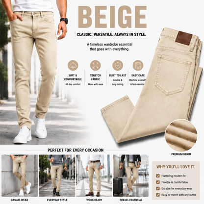 8-Pack Men's Slim Fit Stretch Jeans