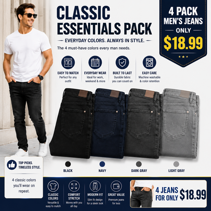 8-Pack Men's Slim Fit Stretch Jeans