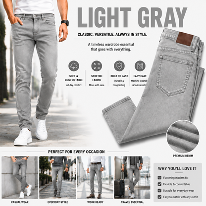 8-Pack Men's Slim Fit Stretch Jeans