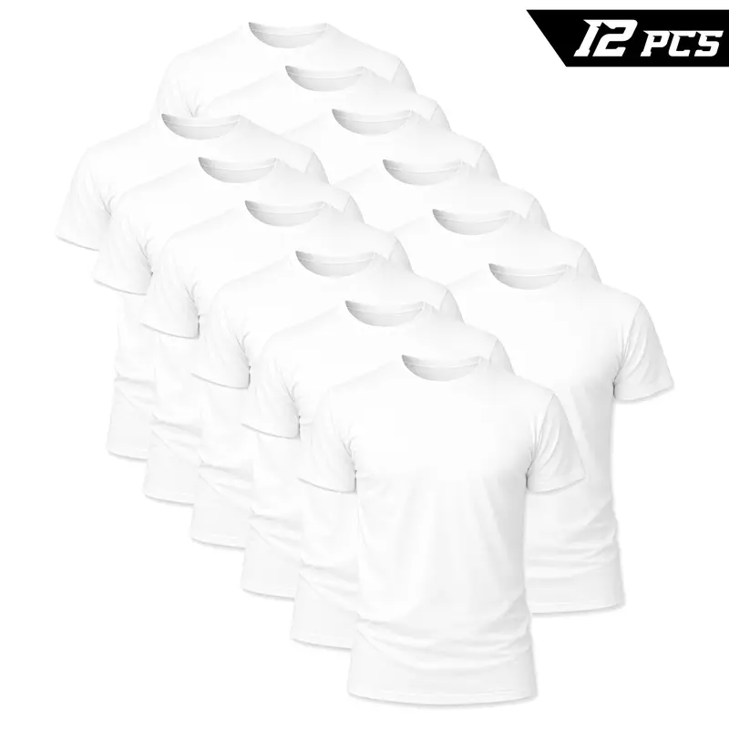❤️DEALS FOR YOU❤️12-Pack $24.95 The more you buy,the lower the price. Stock up Men's Crew Neck T-Shirt,Short Sleeve